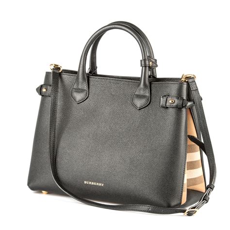 burberry black leather handbags